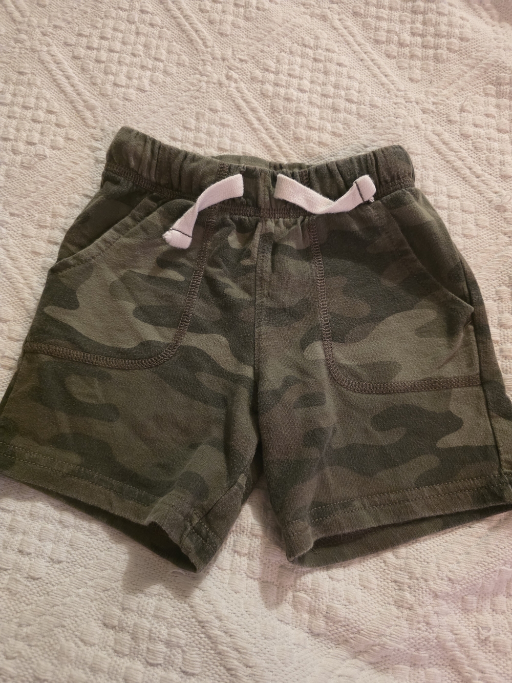 Carter's Olive Green Camo Drawstring Shorts